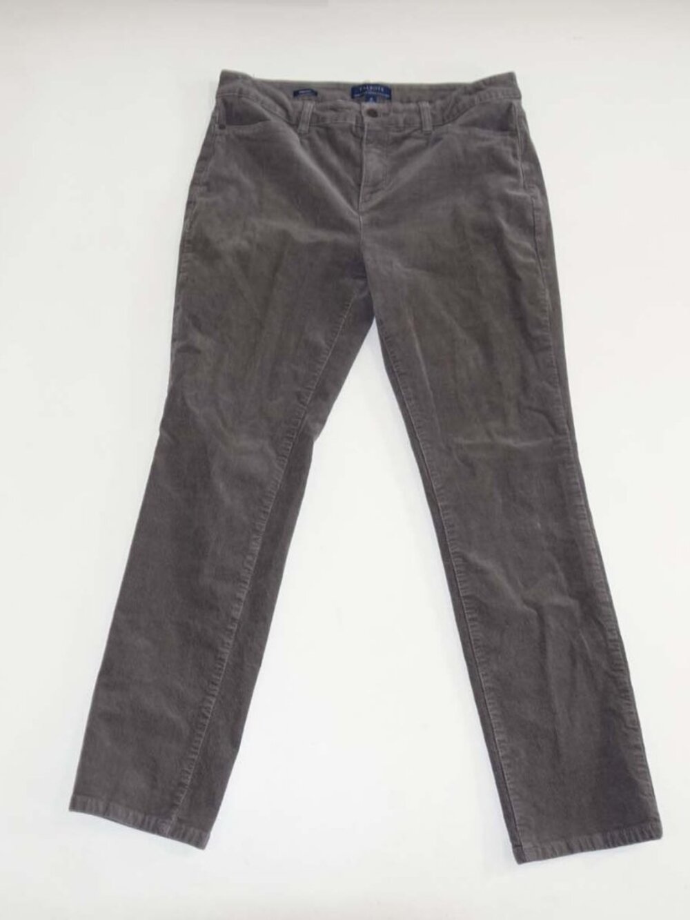 Talbots Womens Simply Flattering Straight Corduroy Jeans Size 12 Gray 29" Inseam